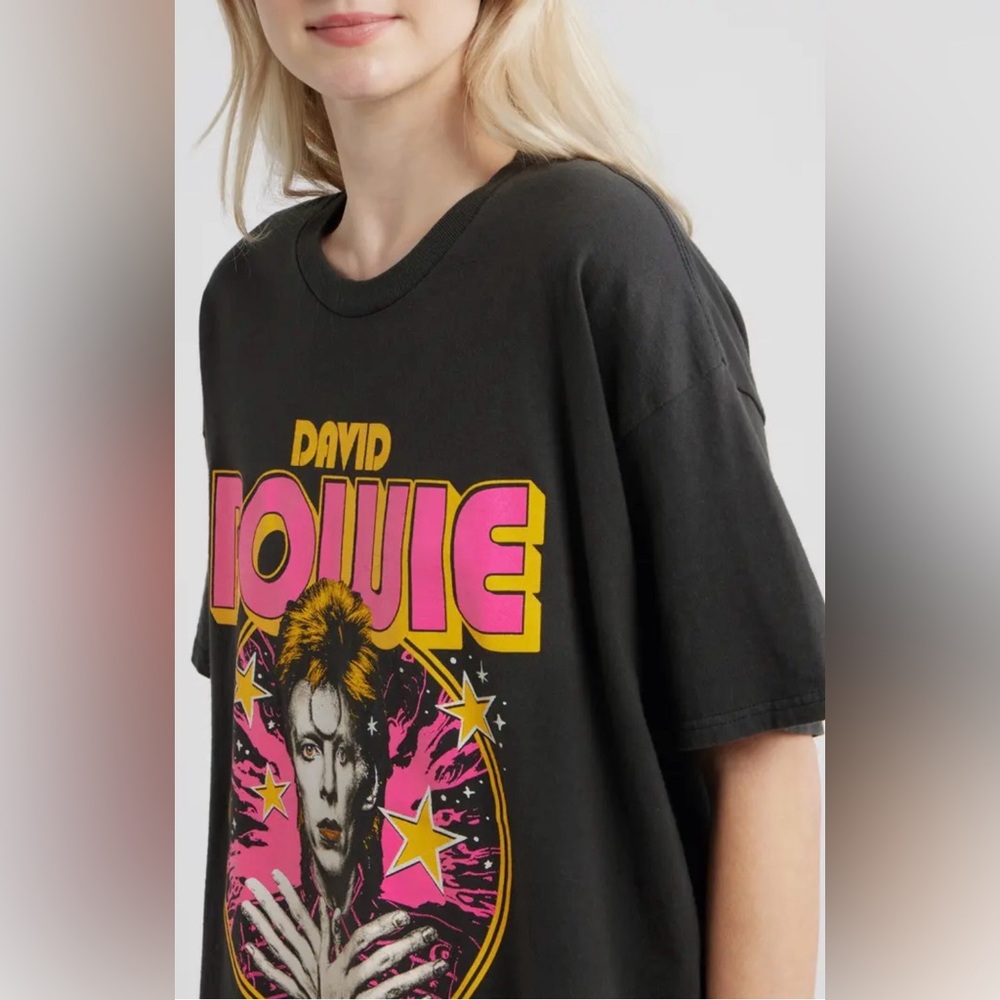 Merch Traffic Size 2X David Bowie Cotton Graphic T-Shirt in Black from Nordstrom - Picture 2 of 12